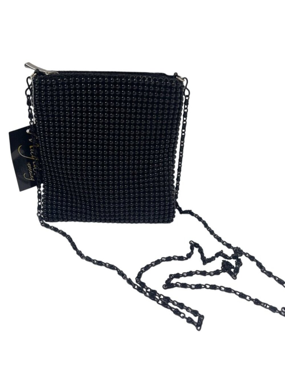 Beaded Shoulder Bag Crossbody Evening Black Purse New Magid